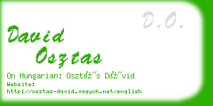 david osztas business card